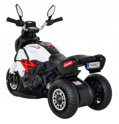 Motor Motorek na Akumulator dla Dzieci Światło Dźwięk Biały