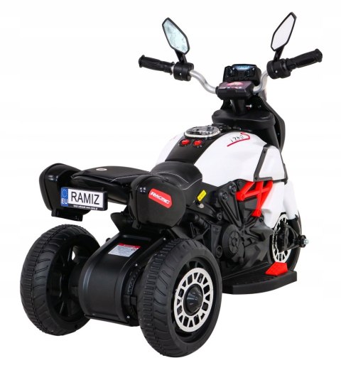 Motor Motorek na Akumulator dla Dzieci Światło Dźwięk Biały