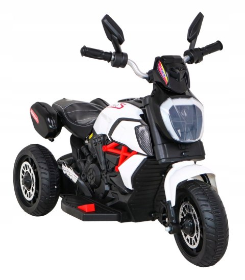 Motor Motorek na Akumulator dla Dzieci Światło Dźwięk Biały