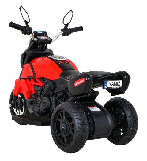 Motor Motorek na Akumulator dla Dzieci Światło Dźwięk Czerwony