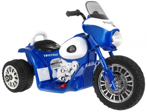 Motorek Chopper na Akumulator Silnik 25W Aku 6V Dżwięki Światła Niebieski