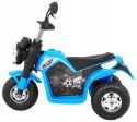 Motorek Skuter Chopper Ekoskóra 1 Silnik 6V Dźwięki Światło Niebieski