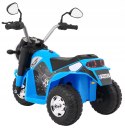 Motorek Skuter Chopper Ekoskóra 1 Silnik 6V Dźwięki Światło Niebieski