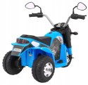 Motorek Skuter Chopper Ekoskóra 1 Silnik 6V Dźwięki Światło Niebieski