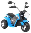 Motorek Skuter Chopper Ekoskóra 1 Silnik 6V Dźwięki Światło Niebieski