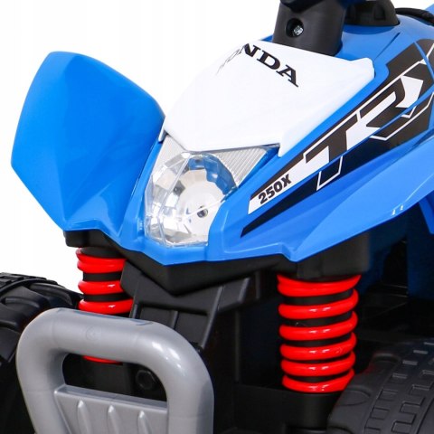 Quad na Akumulator Licencja Honda Ekoskóra LED Silnik 30W 6V Niebieski Quad na Akumulator Licencja Honda Ekoskóra LED Silnik 30W 6V Niebieski
