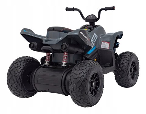 Quad na Akumulator McLaren 4 Silniki 12V Pilot Ekoskóra Piankowe Koła Szary