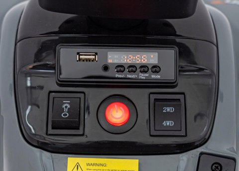 Quad na Akumulator McLaren 4 Silniki 12V Pilot Ekoskóra Piankowe Koła Szary