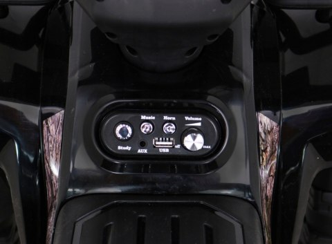 Quad na Akumulator Silnik 25W 6V + MP3 USB + LED Czarny