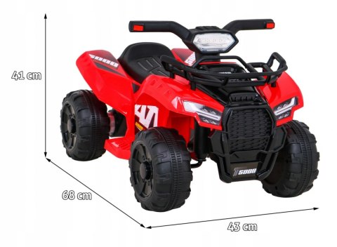Quad na Akumulator Silnik 25W 6V + MP3 USB + LED Czerwony Quad na Akumulator Silnik 25W 6V + MP3 USB + LED Czerwony