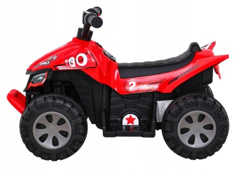 Quad na Akumulator dla Dzieci Silnik 25W Dźwięki Czerwony