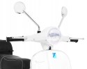 Skuter Vespa Licencja 2x25W Aku 12V Ekoskóra Piankowe Koła Biały