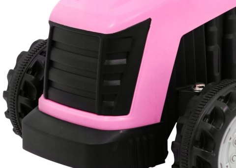 Traktor z Przyczepą na Akumulator 112cm Aku 6V Różowy