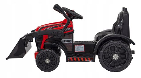 Traktor Spychacz dla Dzieci na Aku 6V Ruchoma Łyżka Dźwięki Czerwony Traktor Spychacz dla Dzieci na Aku 6V Ruchoma Łyżka Dźwięki Czerwony