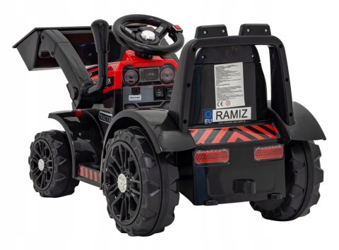 Traktor Spychacz dla Dzieci na Aku 6V Ruchoma Łyżka Dźwięki Czerwony Traktor Spychacz dla Dzieci na Aku 6V Ruchoma Łyżka Dźwięki Czerwony