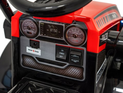 Traktor Spychacz dla Dzieci na Aku 6V Ruchoma Łyżka Dźwięki Czerwony Traktor Spychacz dla Dzieci na Aku 6V Ruchoma Łyżka Dźwięki Czerwony