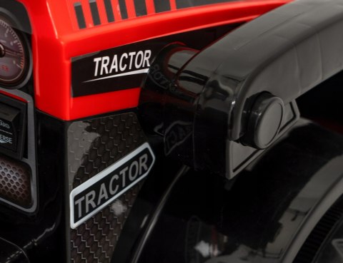Traktor Spychacz dla Dzieci na Aku 6V Ruchoma Łyżka Dźwięki Czerwony Traktor Spychacz dla Dzieci na Aku 6V Ruchoma Łyżka Dźwięki Czerwony