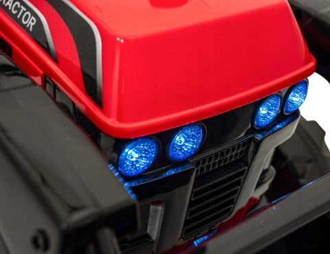 Traktor Spychacz dla Dzieci na Aku 6V Ruchoma Łyżka Dźwięki Czerwony Traktor Spychacz dla Dzieci na Aku 6V Ruchoma Łyżka Dźwięki Czerwony