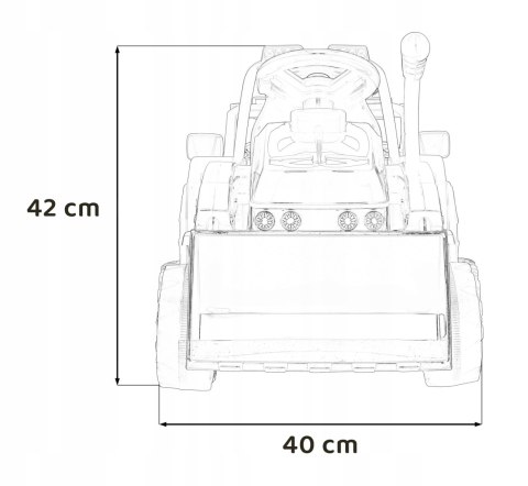 Traktor Spychacz dla Dzieci na Aku 6V Ruchoma Łyżka Dźwięki Czerwony Traktor Spychacz dla Dzieci na Aku 6V Ruchoma Łyżka Dźwięki Czerwony