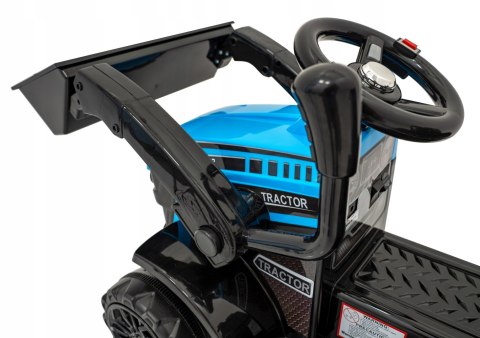 Traktor Spychacz dla Dzieci na Aku 6V Ruchoma Łyżka Dźwięki Niebieski
