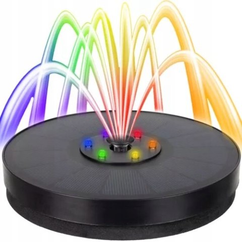 Fontanna Solarna Pompa do Oczka Wodnego Ogrodowa Pływająca LED Fontannowa