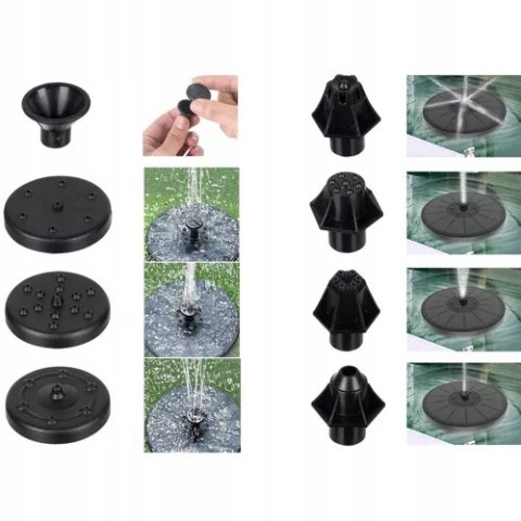 Fontanna Solarna Pompa do Oczka Wodnego Ogrodowa Pływająca LED Fontannowa