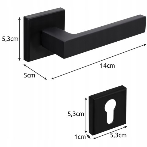 Klamka do drzwi- zestaw Ruhhy