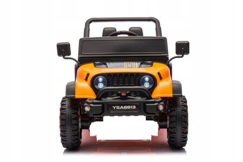 Mocny Jeep Na Akumulator 2x105W 24V Piankowe Koła Skóra Pilot Pomarańczowy Mocny Jeep Na Akumulator 2x105W 24V Piankowe Koła Skóra Pilot Pomarańczowy