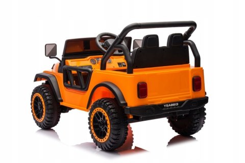 Mocny Jeep Na Akumulator 2x105W 24V Piankowe Koła Skóra Pilot Pomarańczowy Mocny Jeep Na Akumulator 2x105W 24V Piankowe Koła Skóra Pilot Pomarańczowy