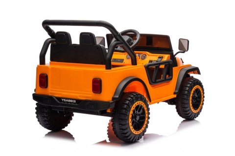 Mocny Jeep Na Akumulator 2x105W 24V Piankowe Koła Skóra Pilot Pomarańczowy Mocny Jeep Na Akumulator 2x105W 24V Piankowe Koła Skóra Pilot Pomarańczowy