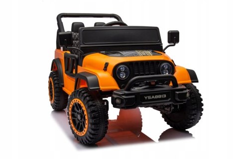 Mocny Jeep Na Akumulator 2x105W 24V Piankowe Koła Skóra Pilot Pomarańczowy Mocny Jeep Na Akumulator 2x105W 24V Piankowe Koła Skóra Pilot Pomarańczowy