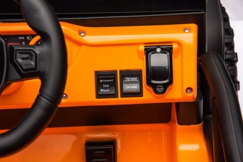 Mocny Jeep Na Akumulator 2x105W 24V Piankowe Koła Skóra Pilot Pomarańczowy Mocny Jeep Na Akumulator 2x105W 24V Piankowe Koła Skóra Pilot Pomarańczowy