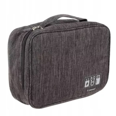 Organizer na Kable Kabli Etui Pojemnik na Ładowarki Torba + Uchwyt Podróżny