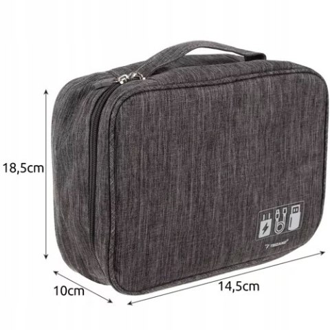 Organizer na Kable Kabli Etui Pojemnik na Ładowarki Torba + Uchwyt Podróżny