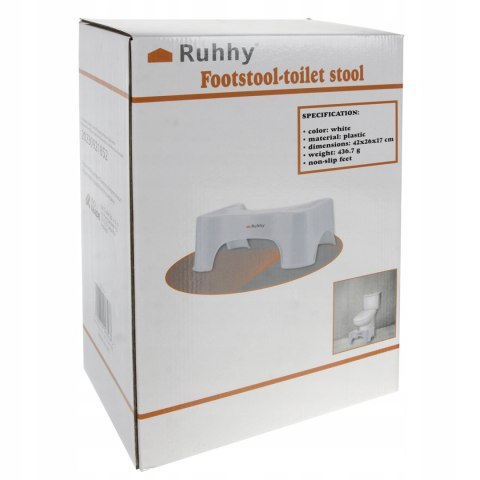 Podnóżek Toaletowy Podest Łazienkowy Stołek Taboret Biały Schodek do Toalet Podnóżek Toaletowy Podest Łazienkowy Stołek Taboret Biały Schodek do Toalet