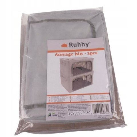 Pokrowiec na Pościel Ubrania Koce Pojemnik Torba Organizer ze Stelażem 2szt