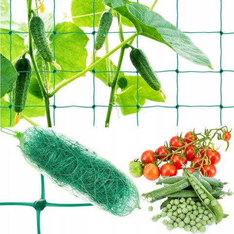 Siatka do Roślin Podpora Podtrzymywania 2x10m na Ogórki Pnącza Fasoli Pnące