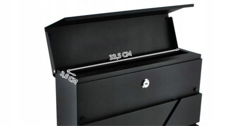 Skrzynka na Listy Pocztowa Gazety Pocztę Duża Listowa A4 Antracyt do Domu