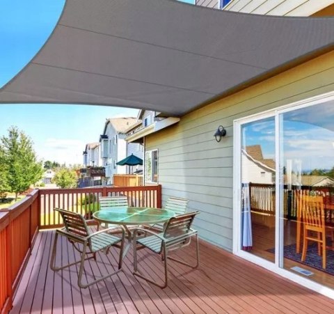 Żagiel Przeciwsłoneczny Ogrodowy Wodoodporny 3,6x3,6 m Zacieniacz Kwadrat