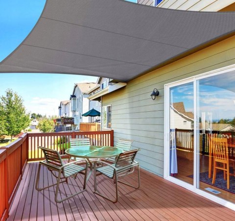 Żagiel Przeciwsłoneczny Ogrodowy Wodoodporny 3,6x3,6 m Zacieniacz Kwadrat