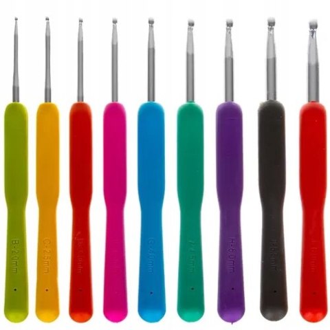 Duży Zestaw do Szydełkowania Szydełka Szydełko 2,0-8,0 Aluminium Etui 86el