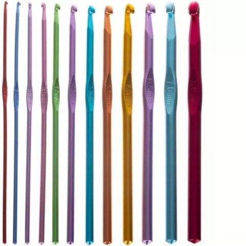 Duży Zestaw do Szydełkowania Szydełka Szydełko 2,0-8,0 Aluminium Etui 86el