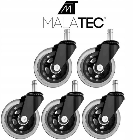 Kółka do Fotela Kauczukowe Gumowe 5szt Łożyskowane Krzesła Obrotowego 11mm Kółka do Fotela Kauczukowe Gumowe 5szt Łożyskowane Krzesła Obrotowego 11mm