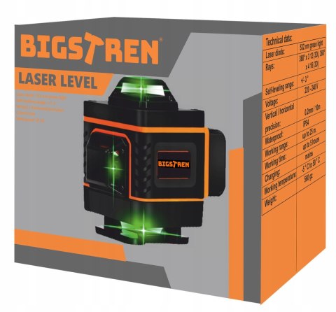 Poziomica Laserowa Płaszczyznowa Laser Krzyżowy 4D Poziomica Laserowa Płaszczyznowa Laser Krzyżowy 4D