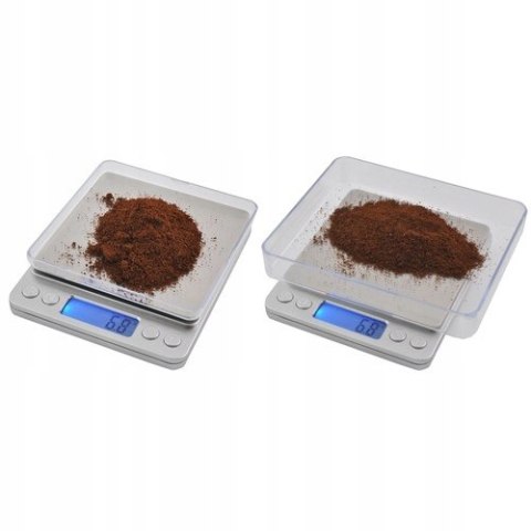 Waga Kuchenna Elektroniczna Precyzyjna LCD 2000g 2kg 0,1g z Misą x2 Cyfrowa Waga Kuchenna Elektroniczna Precyzyjna LCD 2000g 2kg 0,1g z Misą x2 Cyfrowa