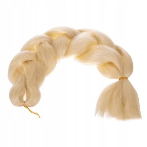 Włosy Syntetyczne 60 cm Warkocz Doczepiany Warkoczyki Jasny Blond Sztuczne Włosy Syntetyczne 60 cm Warkocz Doczepiany Warkoczyki Jasny Blond Sztuczne