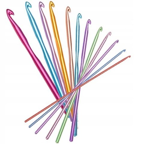 Zestaw Szydełek Szydełka 12 szt Szydełko 2 - 8 mm Zestaw Szydełek Szydełka 12 szt Szydełko 2 - 8 mm