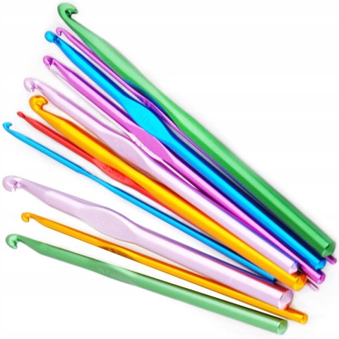 Zestaw Szydełek Szydełka 12 szt Szydełko 2 - 8 mm Zestaw Szydełek Szydełka 12 szt Szydełko 2 - 8 mm