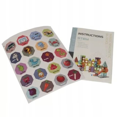 Klocki Magnetyczne Konstrukcyjne Edukacyjne Zestaw Układanka Świecące Kulki Klocki Magnetyczne Konstrukcyjne Edukacyjne Zestaw Układanka Świecące Kulki