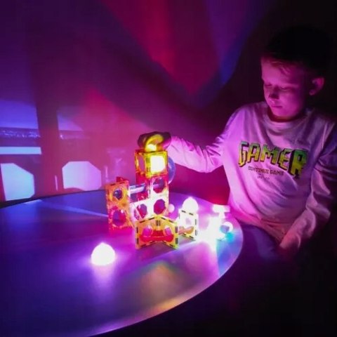 Klocki Magnetyczne Konstrukcyjne Edukacyjne Zestaw Układanka Świecące Kulki Klocki Magnetyczne Konstrukcyjne Edukacyjne Zestaw Układanka Świecące Kulki